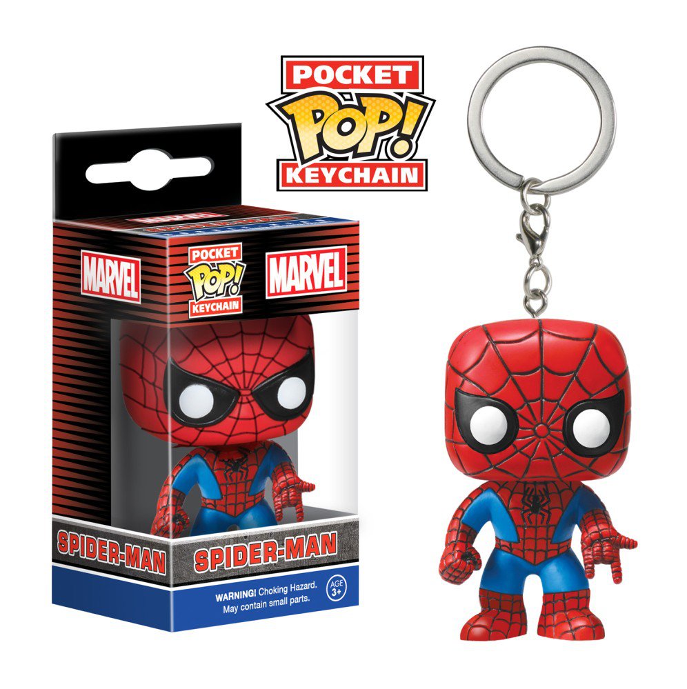 Spider-Man Marvel Super Heroes Funko POP! Keychain Action Figure Vinyl PVC Minifigure Toy