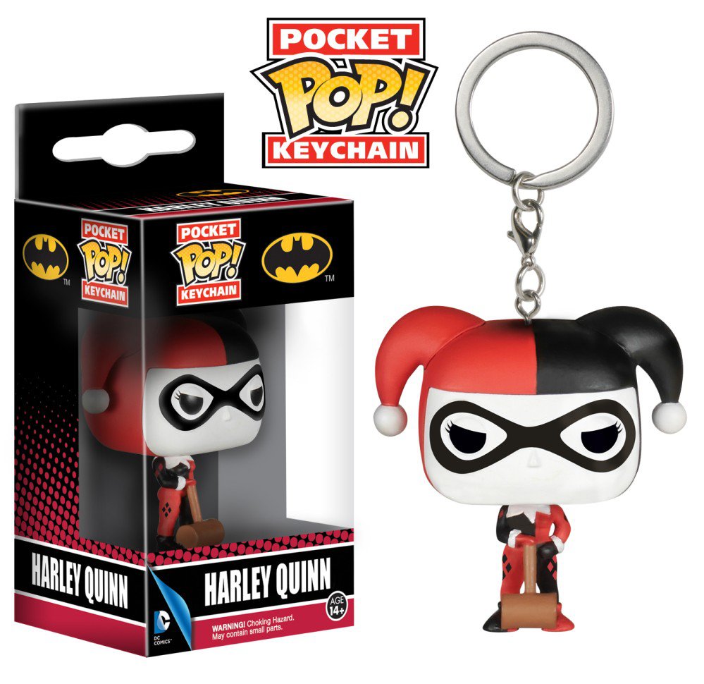 Harley Quinn DC Comics Super Heroes Funko POP! Keychain Action Figure Vinyl PVC Minifigure Toy