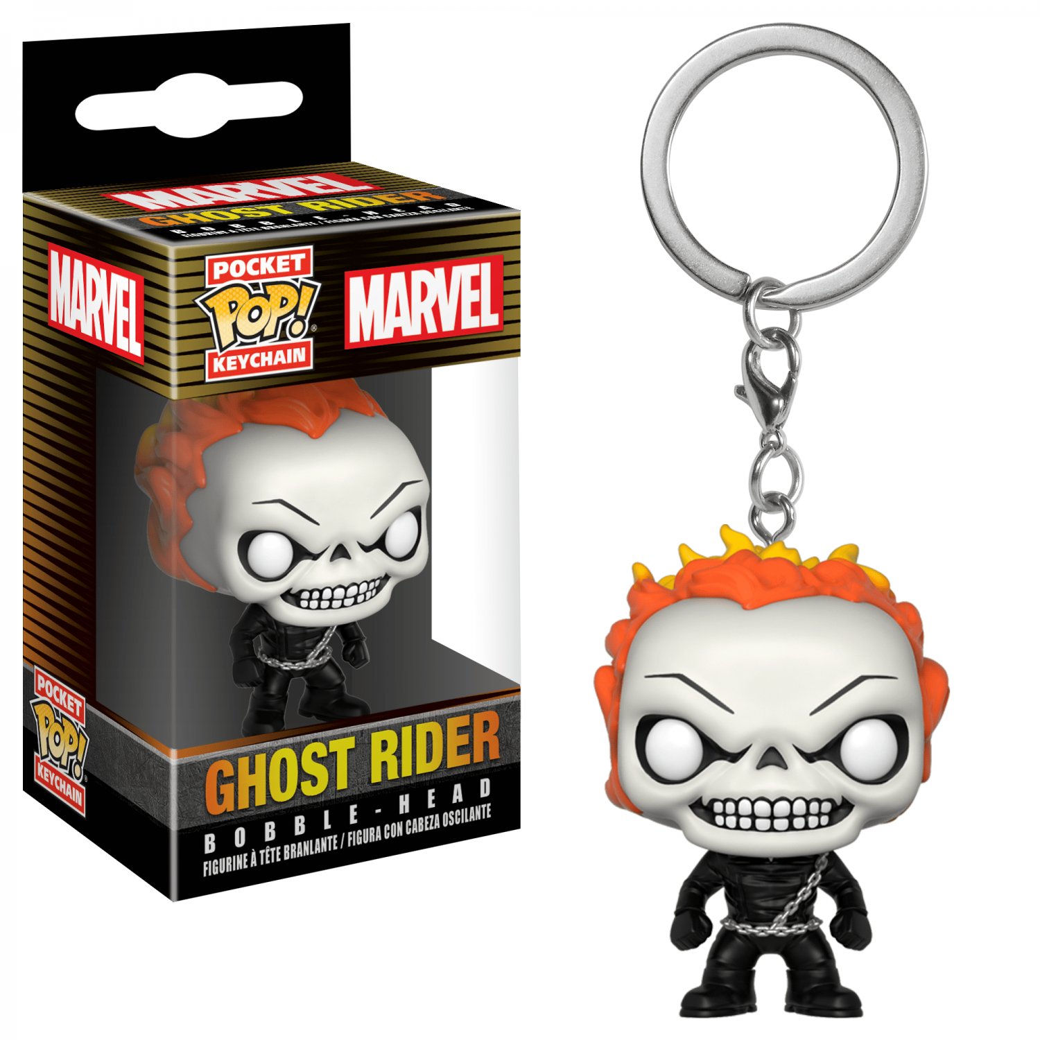 Ghost Rider Marvel Super Heroes Funko POP! Keychain Action Figure Vinyl PVC Minifigure Toy