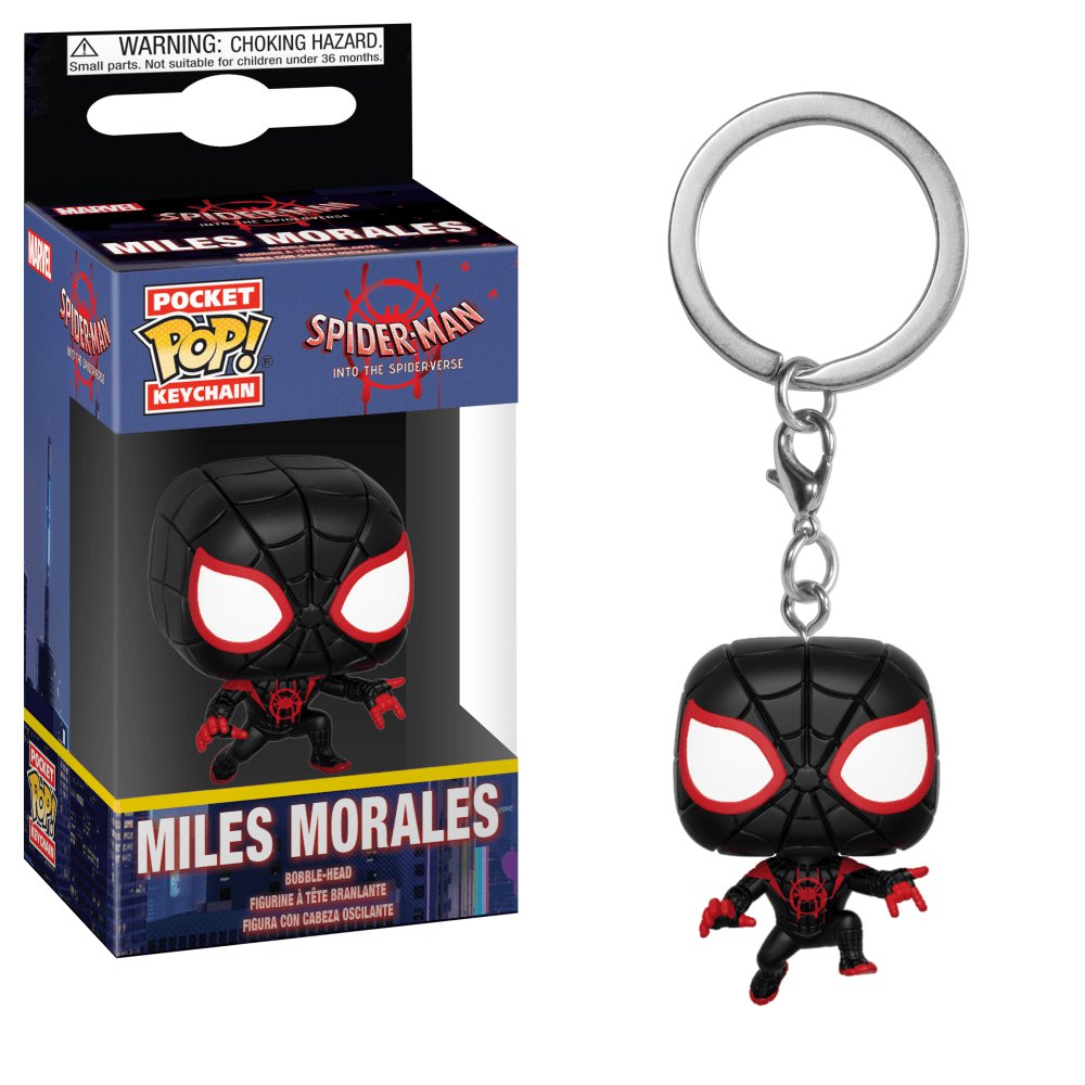 Miles Morales Spider-Man Marvel Super Heroes Funko POP! Keychain Action Figure Vinyl Minifigure Toy