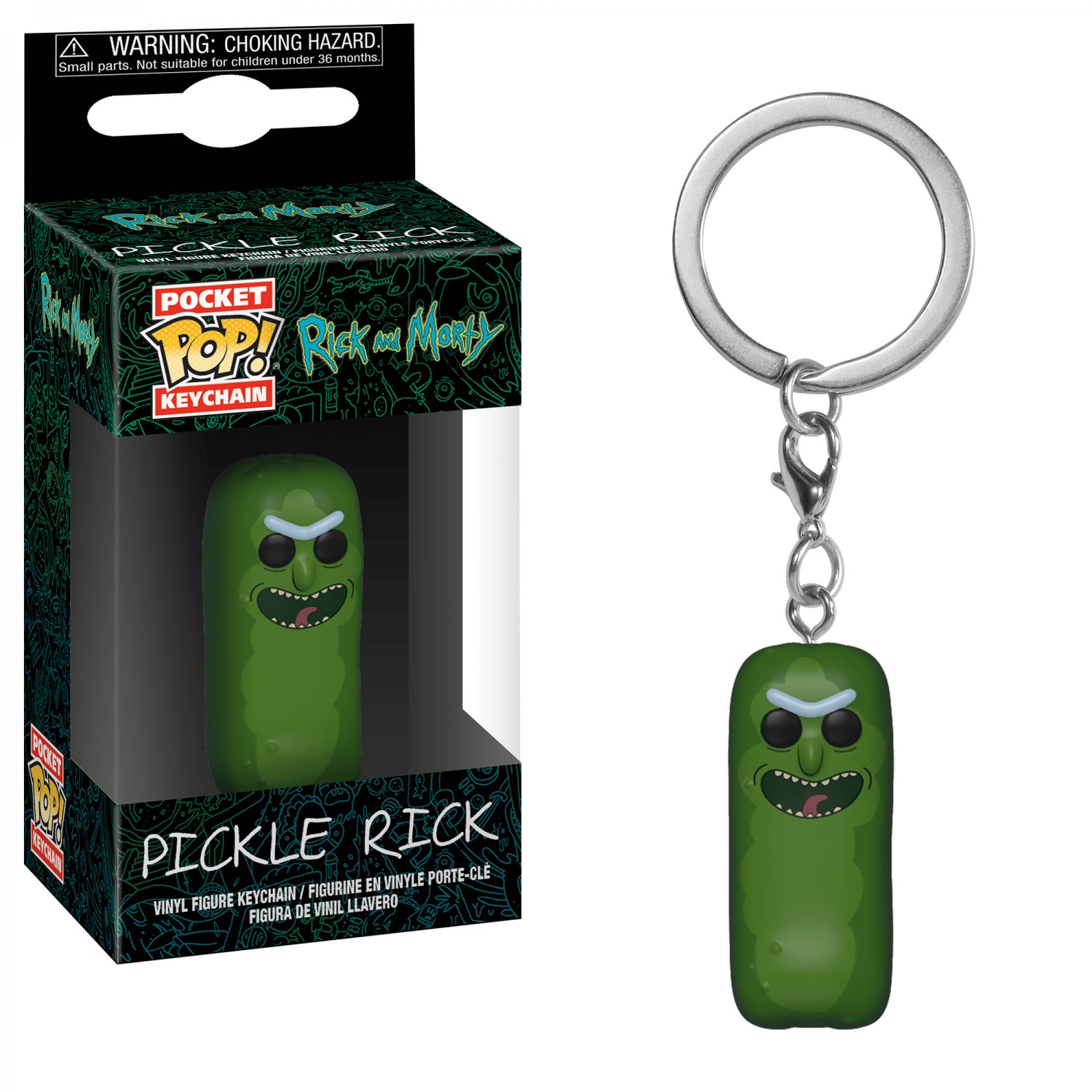 Pickle Rick from Rick and Morty Funko POP! Keychain Action Figure Vinyl PVC Minifigure Toy