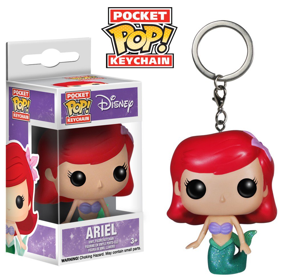 Ariel Little Mermaid Disney Funko POP! Keychain Action Figure Vinyl PVC Minifigure Toy