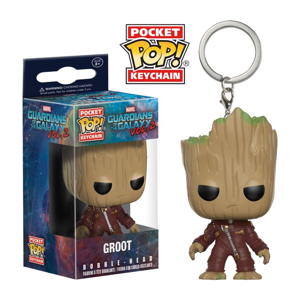 Groot Guardians of the Galaxy Marvel Super Heroes Funko POP! Keychain Action Figure Minifigure Toy