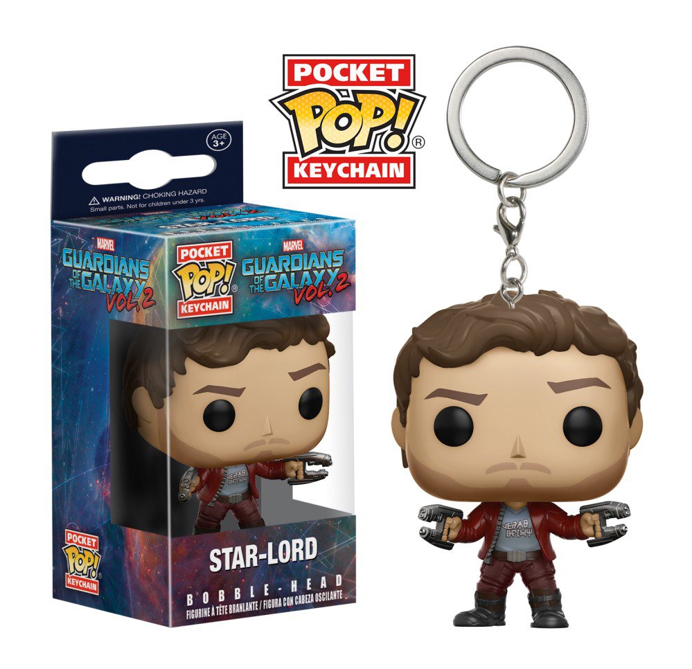 Star-Lord Guardians of the Galaxy Marvel Super Heroes Funko POP! Keychain Action Figure Minifigure