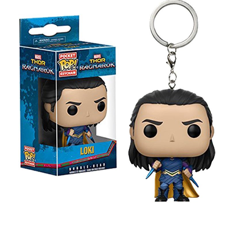 Loki Thor Ragnarok Marvel Super Heroes Funko POP! Keychain Action Figure Vinyl PVC Minifigure Toy