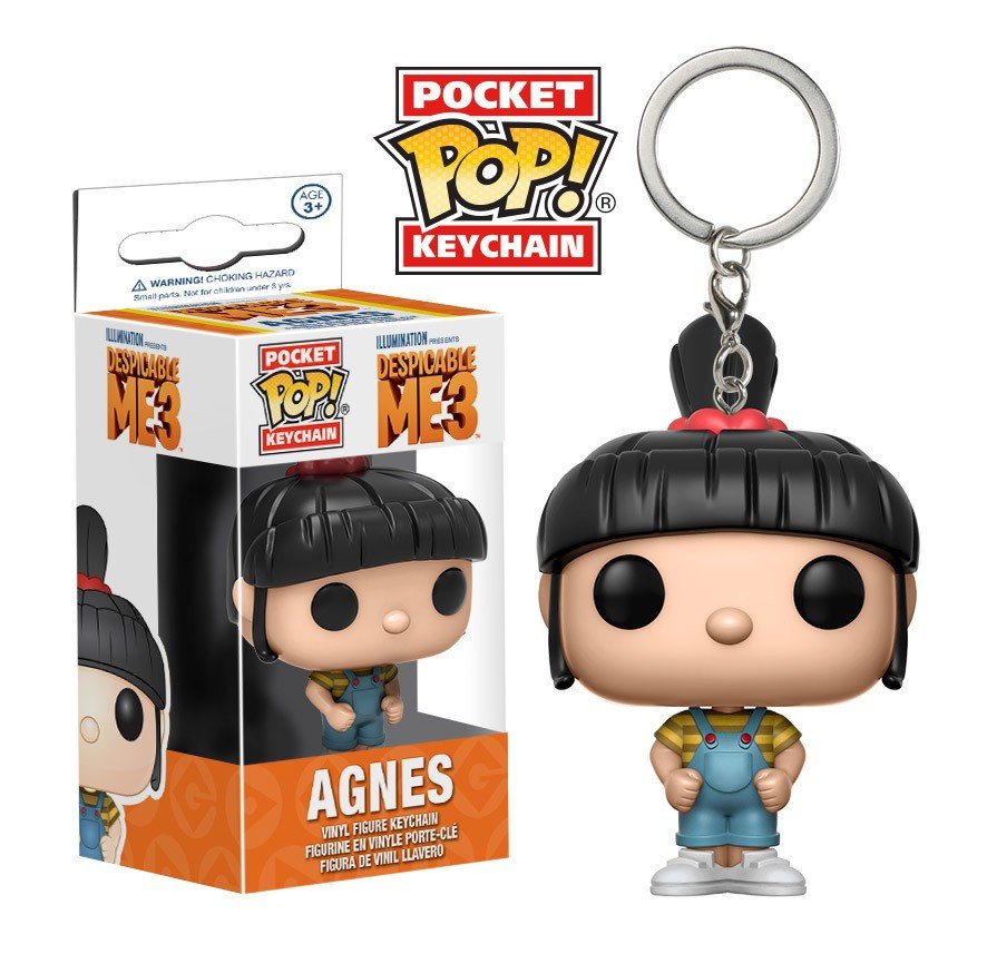 Agnes Despicable Me 3 Movie Funko POP! Keychain Action Figure Vinyl PVC Minifigure Toy