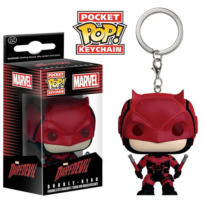 Daredevil Marvel Super Heroes Funko POP! Keychain Action Figure Vinel PVC Minifigure Toy