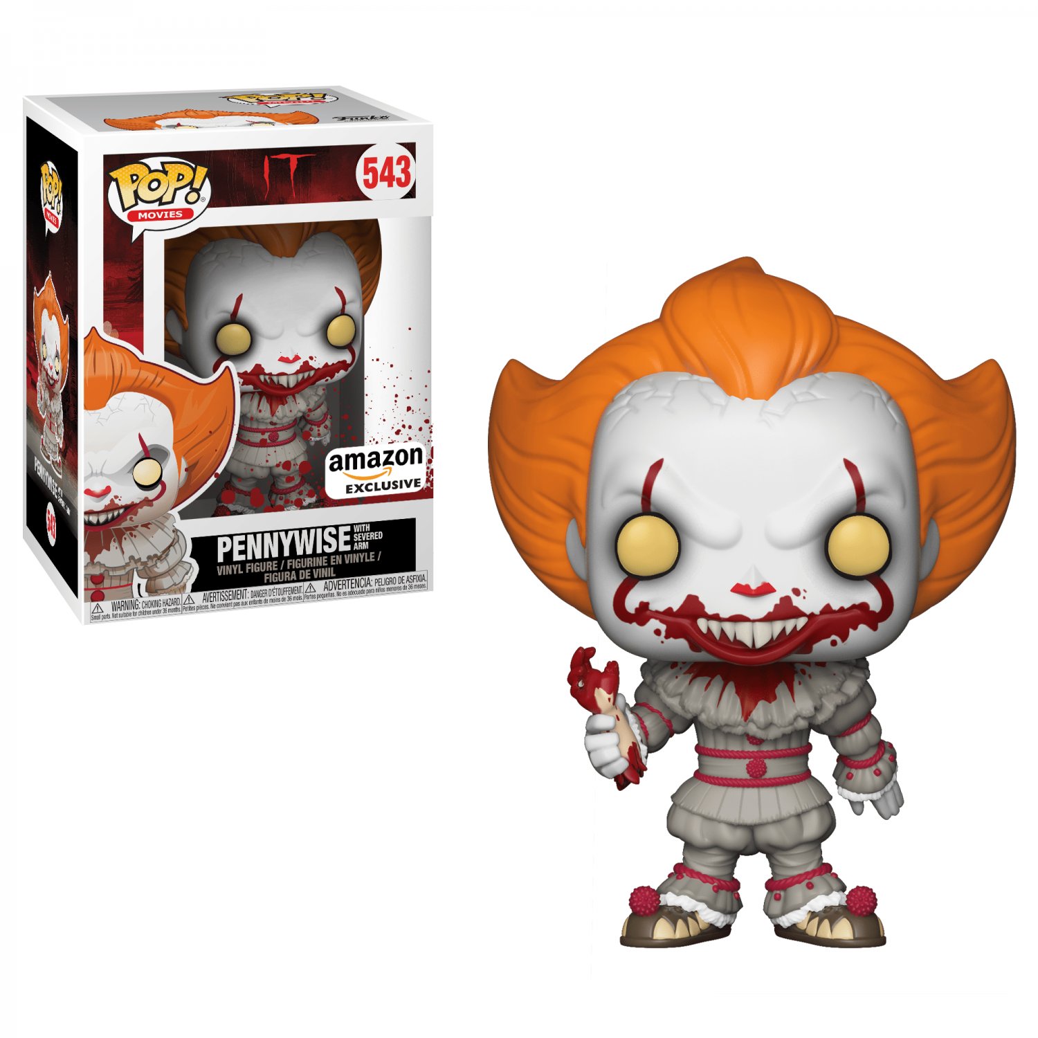 Pennywise with Severed Arm IT â„–543 Funko POP! Action Figure Vinyl PVC Minifigure Toy