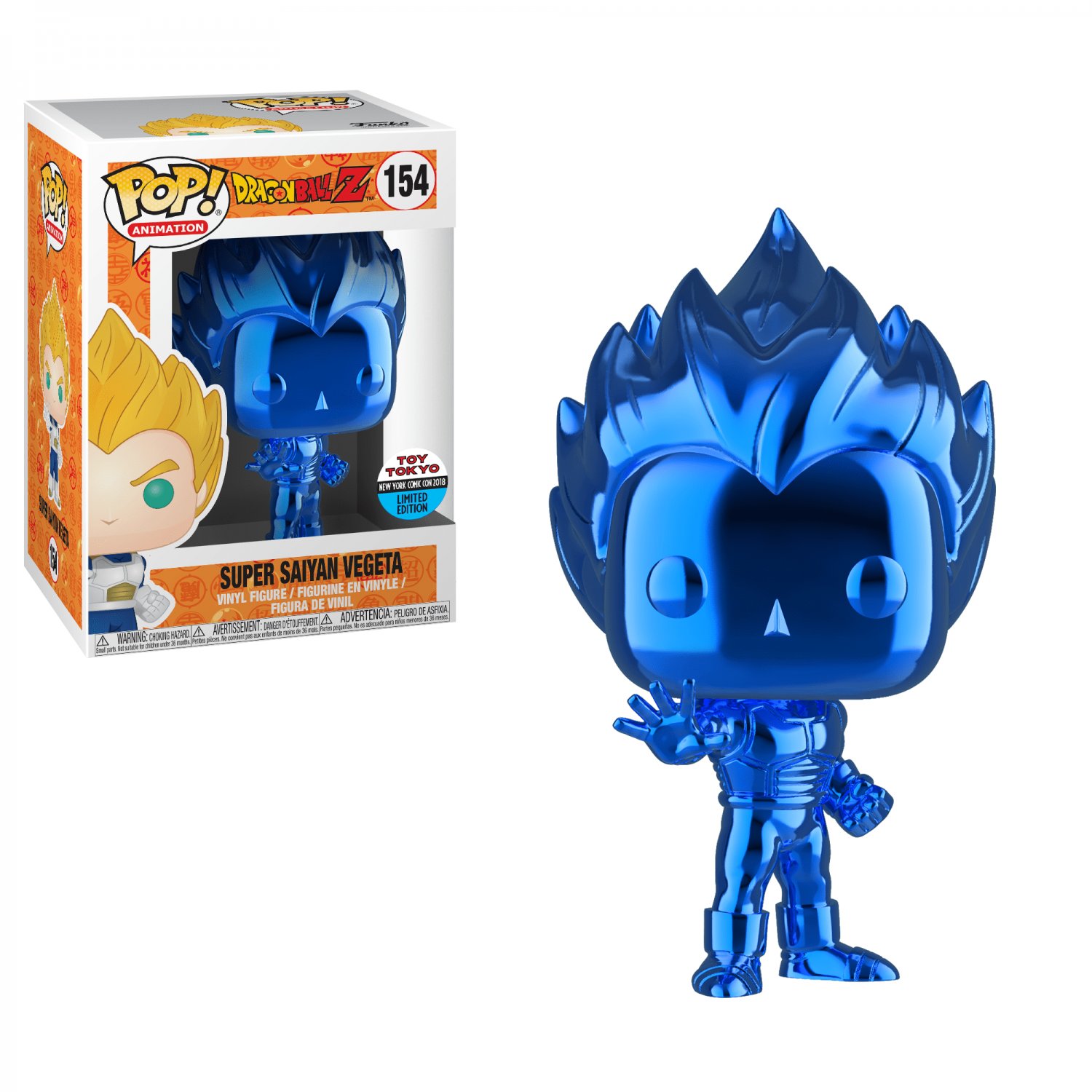 Vegeta (Blue,Chrome) Dragon Ball Z â„–154 Funko POP! Action Figure Vinyl PVC Minifigure Toy