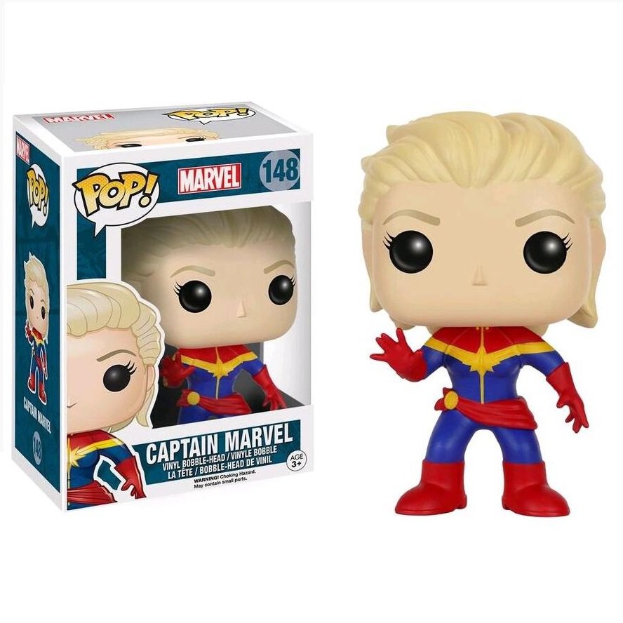 Captain Marvel (Unmasked) Marvel Comics â„–148 Funko POP! Action Figure Vinyl PVC Minifigure Toy