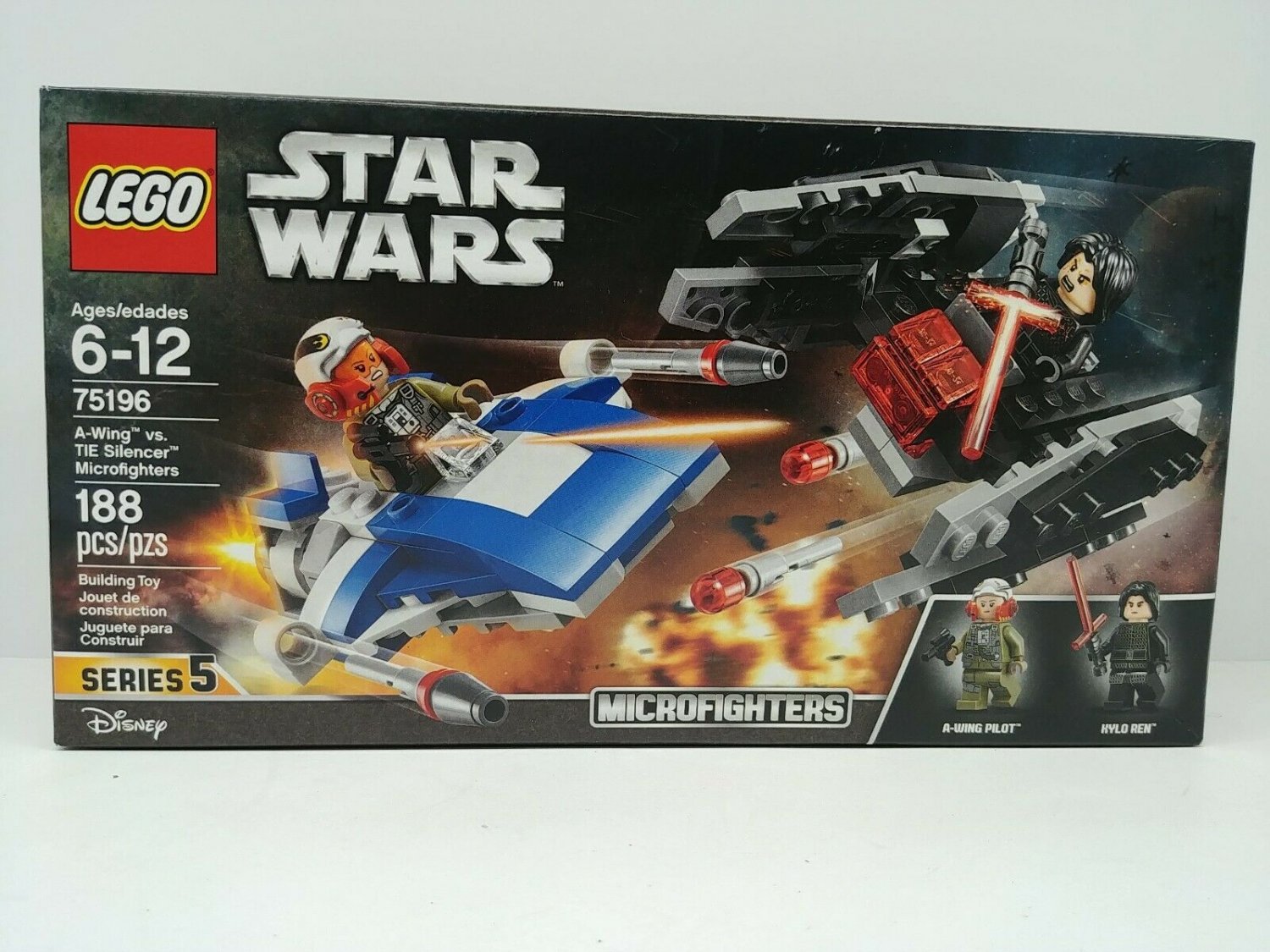 75196 Lego Star Wars A-Wing vs. TIE Silencer Microfighters