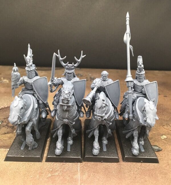 4pcs Empire Knights Bretonnia Total War Fantasy Warhammer Resin Models ...