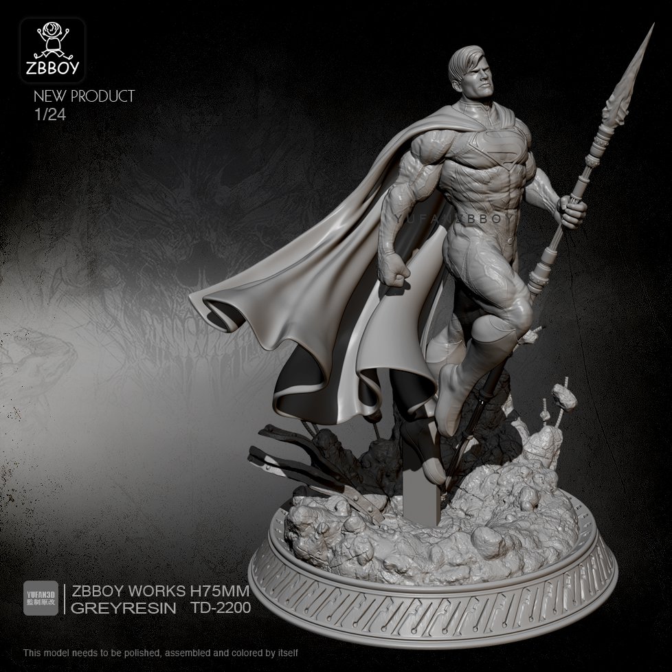 Superman with a Spear DC Comics Super Heroes Resin Models 1/24 scale 75 ...