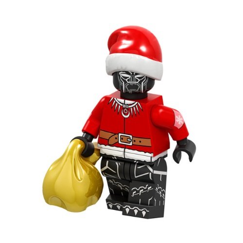 Minifigure Black Panther Christmas Suit Santa Marvel Super Heroes