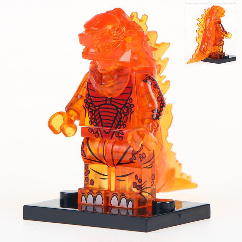 Minifigure Godzilla Transparent Orange