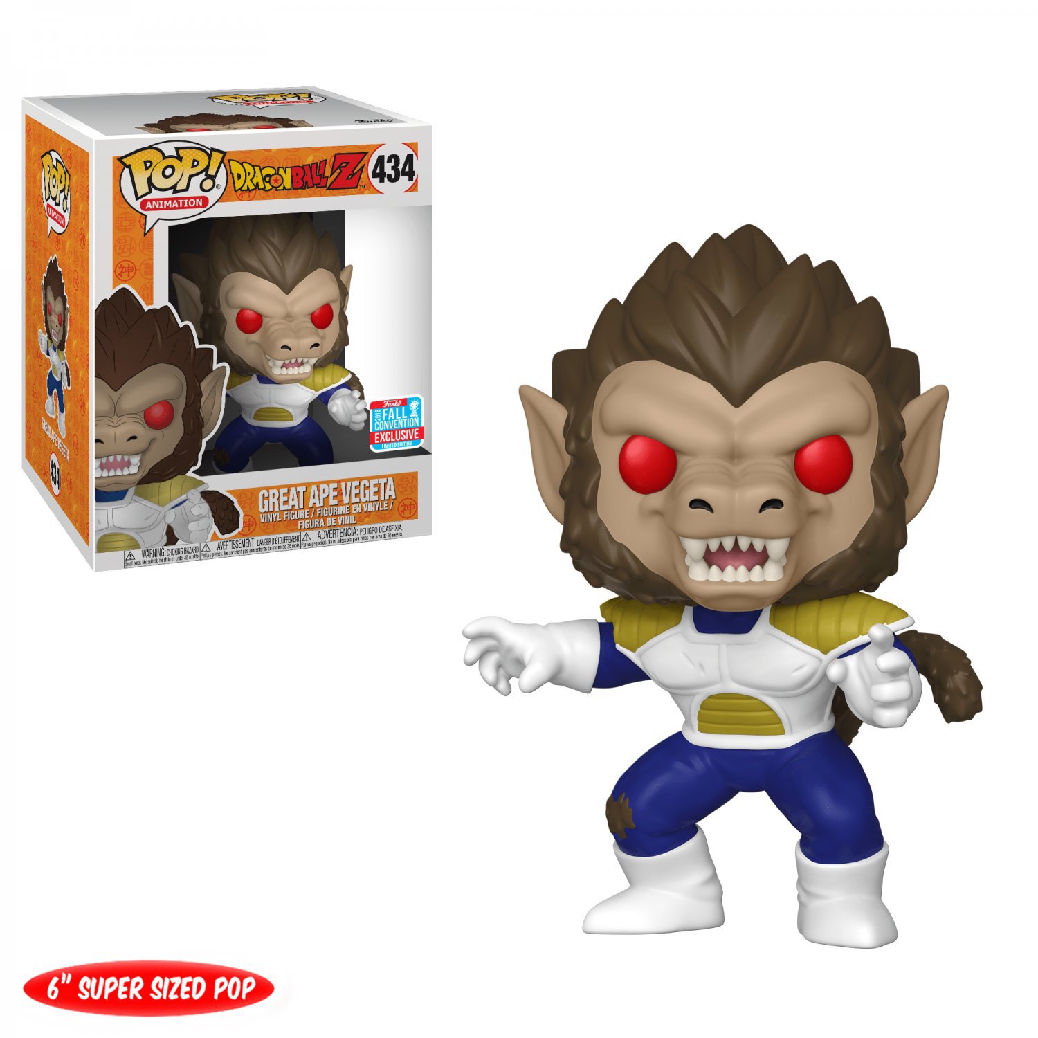 Great Ape Vegeta 6" Super Sized Dragon Ball Z â„–434 Funko POP! Action Figure