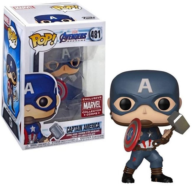 Captain America Avengers Endgame â��481 Marvel Comics Funko POP! Action Figure Vinyl PVC Toy