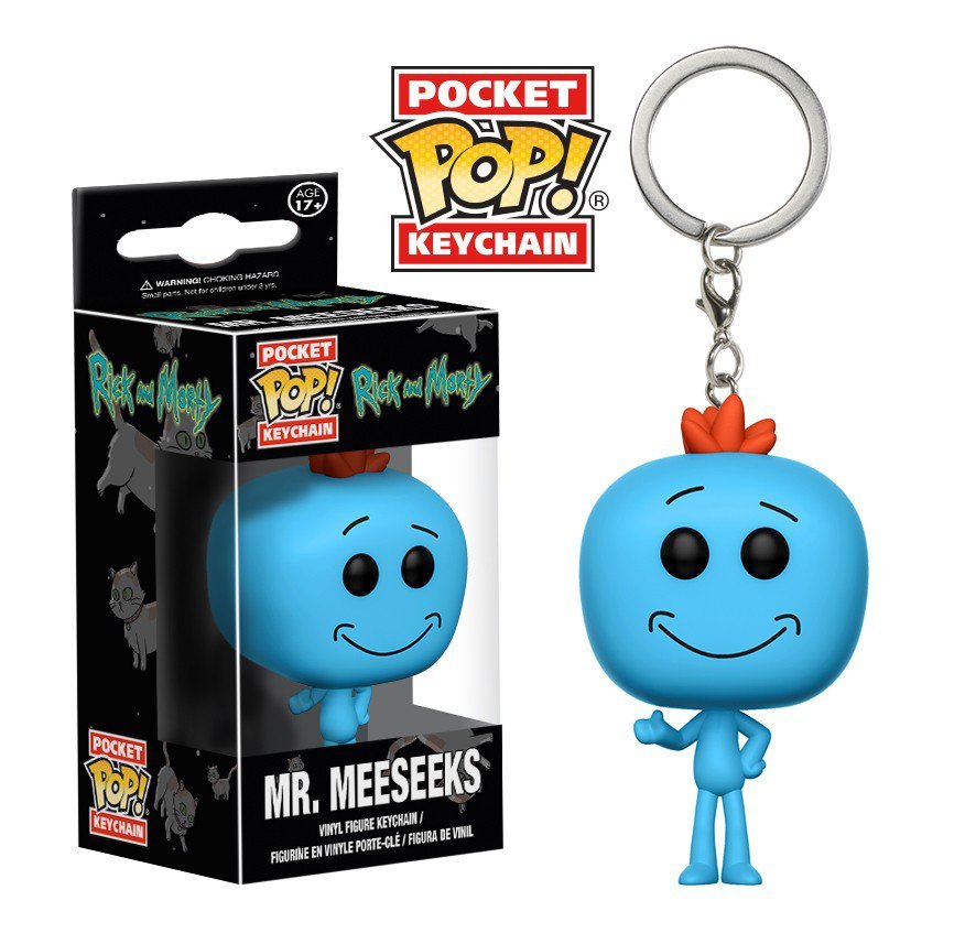Mr. Meeseeks from Rick and Morty Funko POP! Keychain Action Figure Vinyl PVC Minifigure Toy
