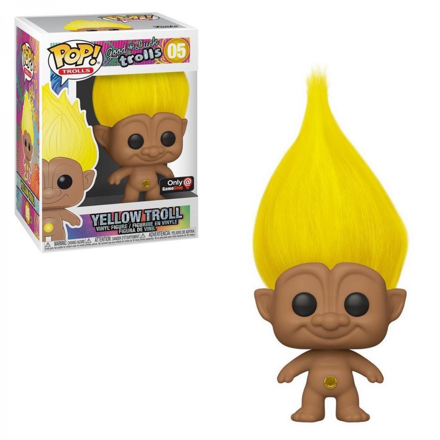 Yellow Troll Good Luck Trolls â„–05 Funko POP! Movie Cartoon Action Figure Vinyl PVC Toy