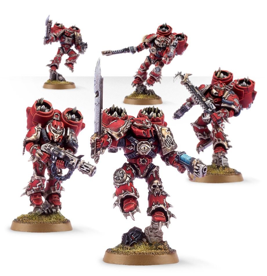 5pcs Raptors Chaos Space Marines Warhammer 40k Resin Figures Toys Games