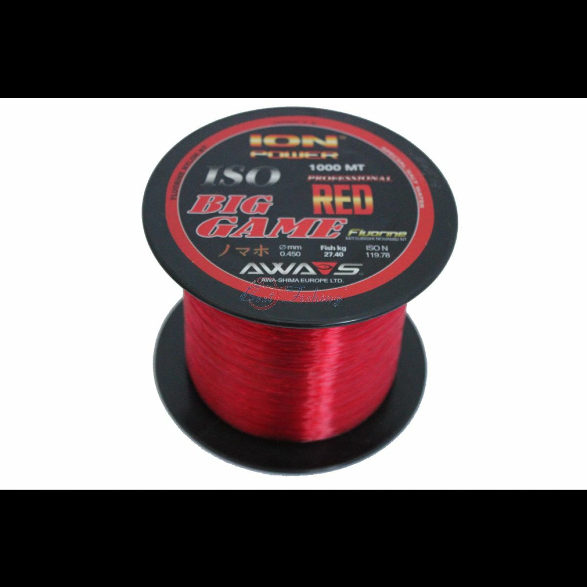 AWA'S (AWA-SHIMA) ION POWER BIG GAME RED 1000mt. 0.30/ 0.35/ 0.40/ 0.45 /0.50mm monofilament