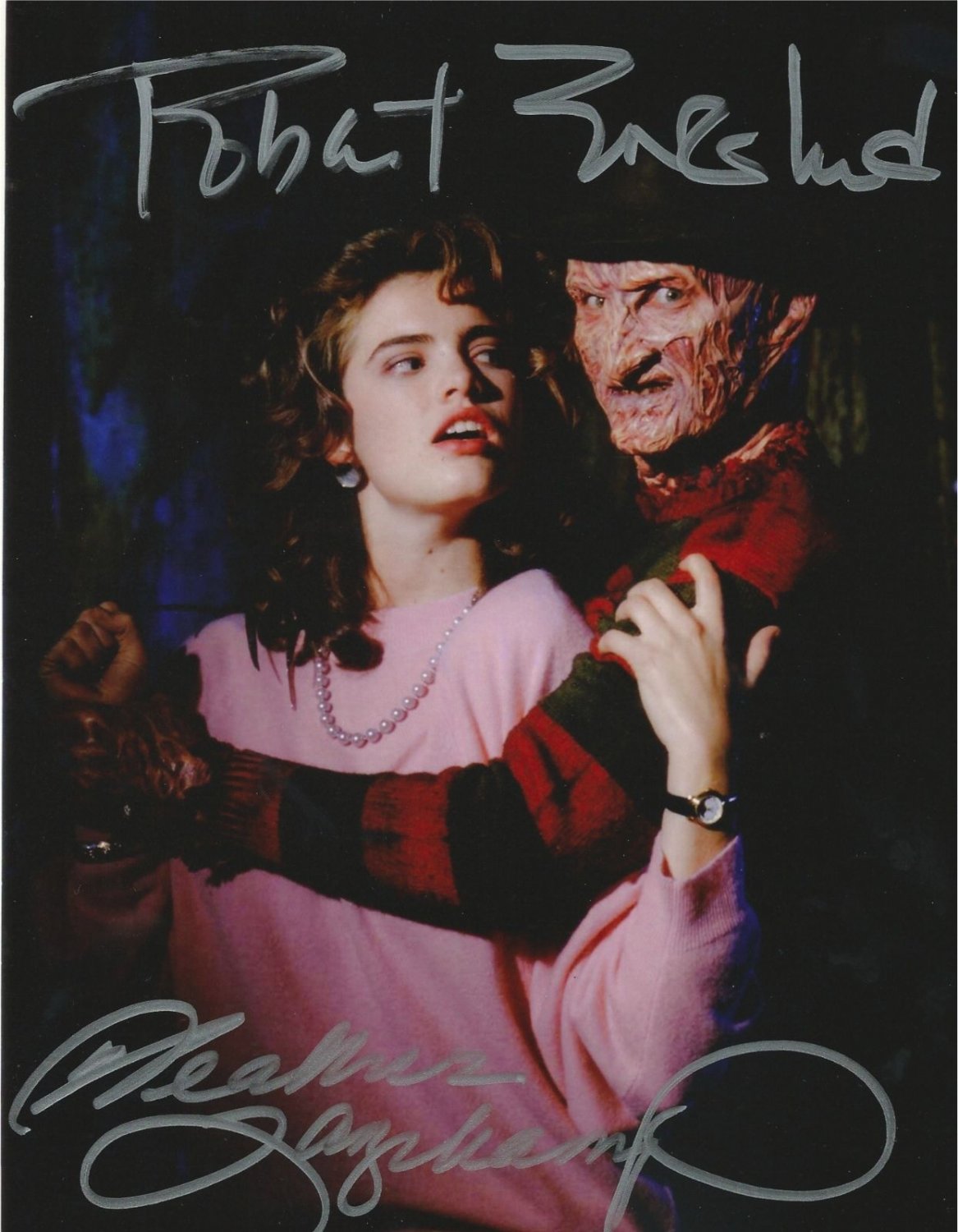 Robert Englund & Heather Langenkamp Signed & Mounted 8 x 10 Autographed Photo (Reprint 317)
