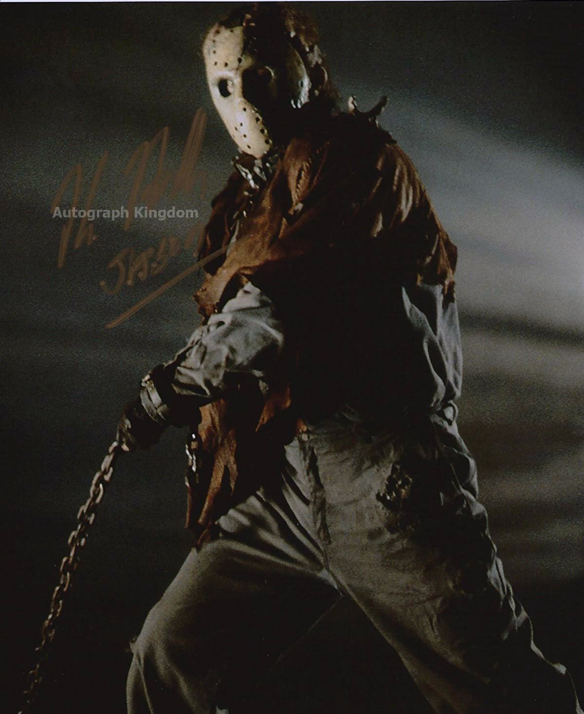 Kane Hodder 8 x 10" Autographed Photo Friday the 13th Part 9: Jason Goes to Hell (Reprint:136)