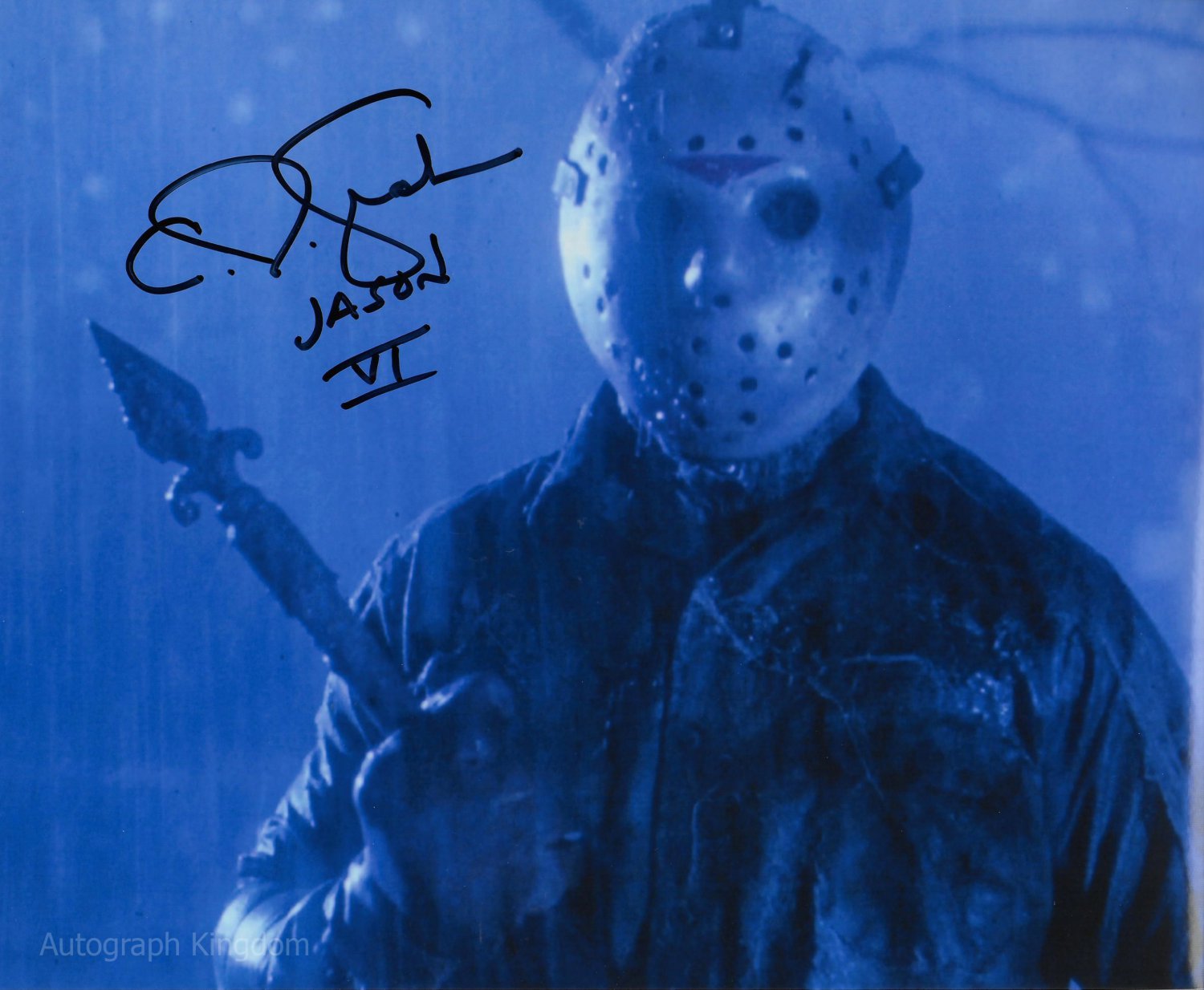 C.J Graham as Jason Voorhees Signed & Mounted 8 x 10" Autographed Photo (Reprint:1443)