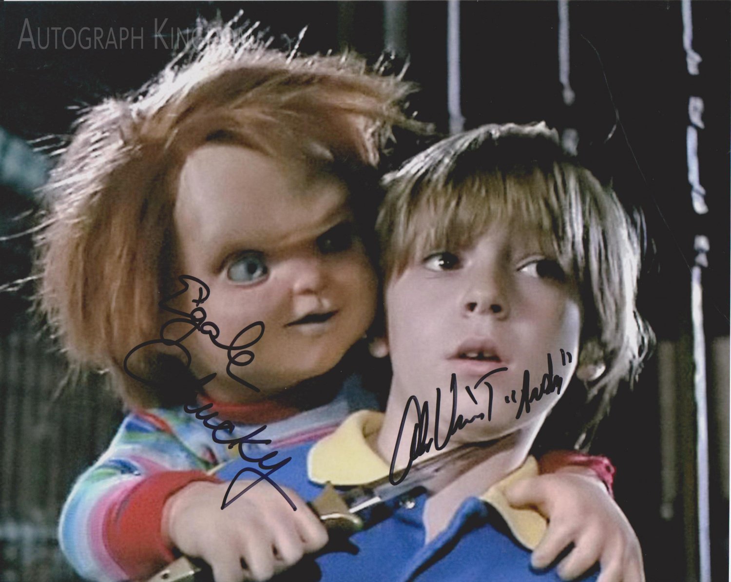 Alex Vincent & Ed Gale (Child's Play / Chucky) 8 X 10" Autographed Photo (Reprint 1829)
