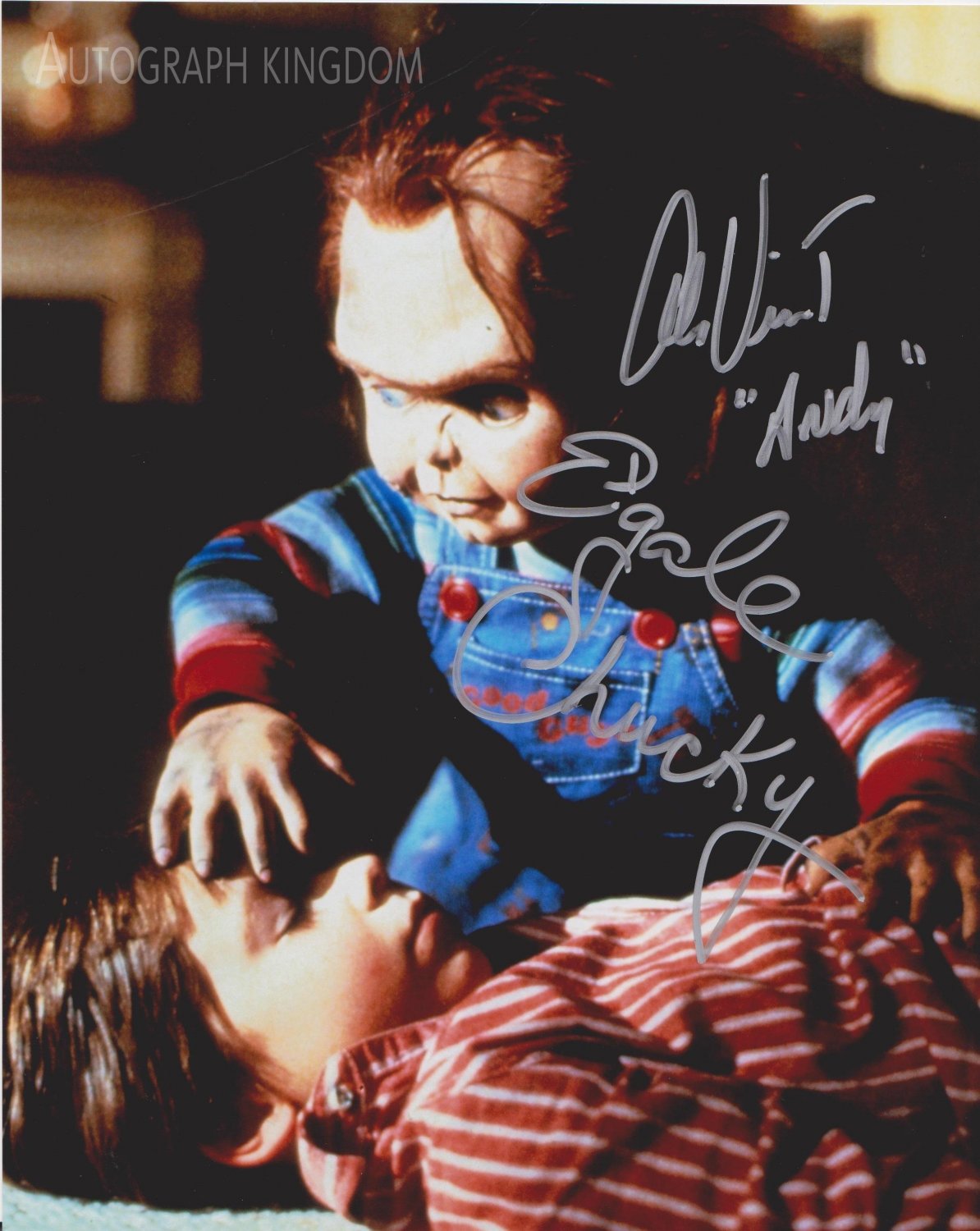 Alex Vincent & Ed Gale Signed & Mounted 8 X 10" Autographed Photo (Reprint 1830) Child's Play