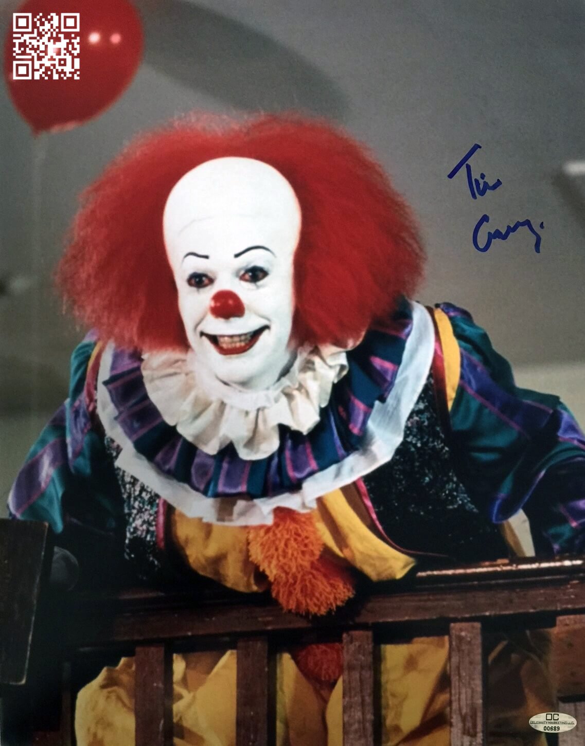 Tim Curry as Penny Wise Signed & Mounted 8 x 10" Autographed Photo (Reprint 1921) Great Gift Idea.