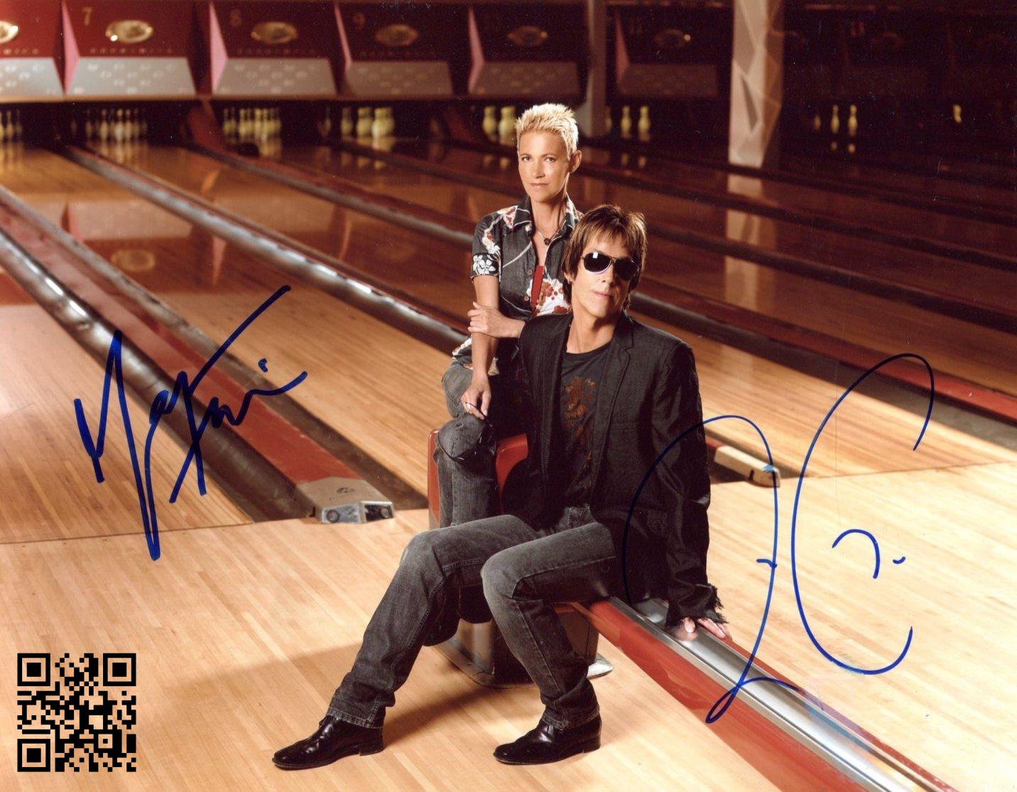 RARE Marie Fredriksson & Per Gessle (Roxette) 8 x 10" Signed / Autographed Photo (Reprint 1951)
