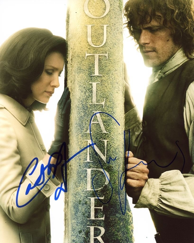 Caitriona Balfe & Sam Heughan (Jamie & Claire Outlander) 8 X 10" Autographed Photo (Reprint:1991)