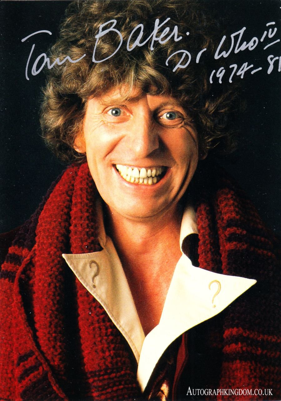 Tom Baker signed Dr Who Photo 12 x 8 Autographed Photo (Reprint2113