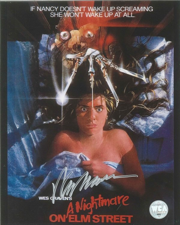 Signed & Mounted A Nightmare on Elm Street A4 Movie Poster Signed by Wes Craven  (1984)