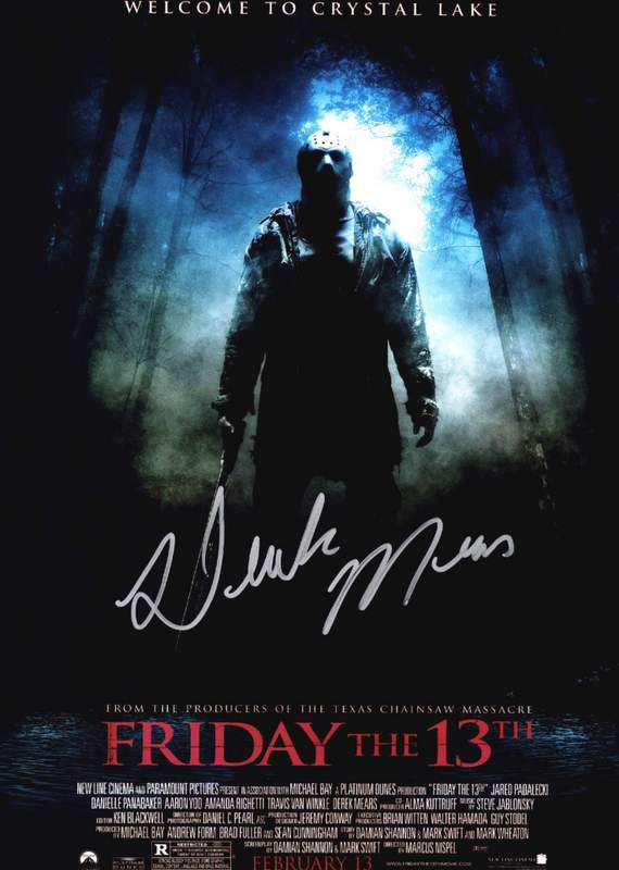 Friday The 13th (2007) A4 Movie Poster signed by Derek Mears | Horror Movie Posters