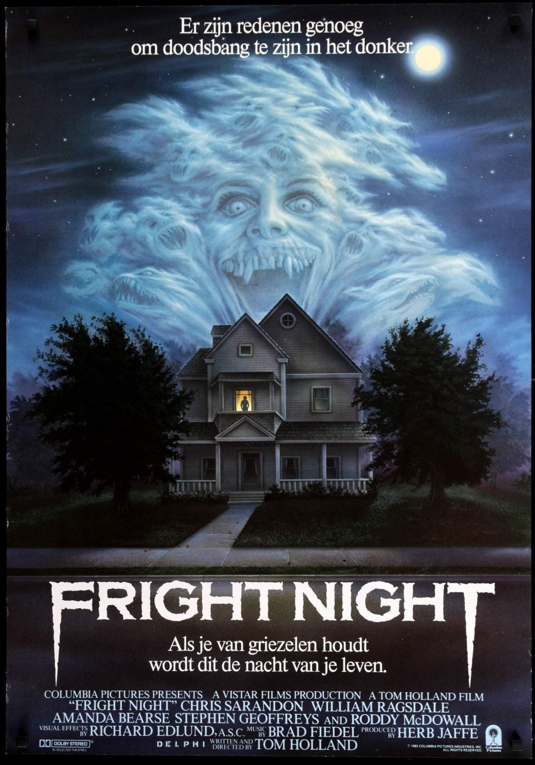 Fright Night (1985) A4 Movie Poster Print | Horror Movie Posters | Wall Art | Collectibles