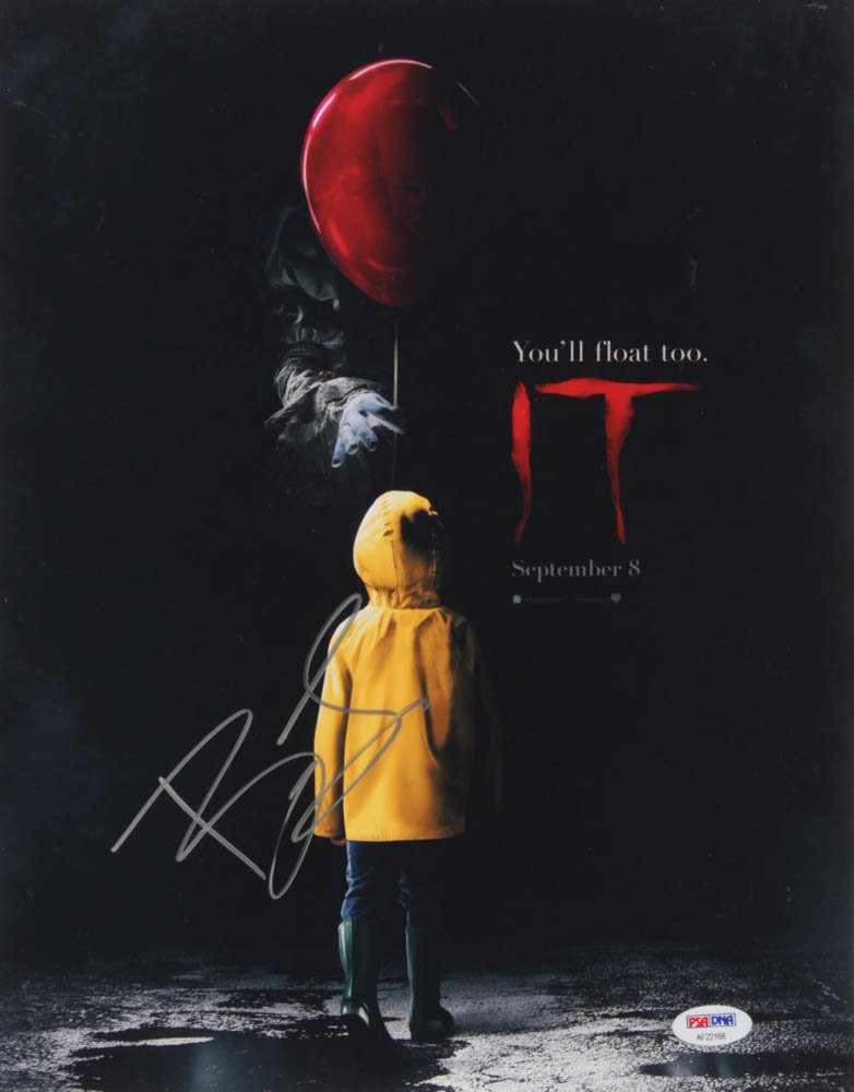 Stephen Kings IT (2017) A4 Movie Poster signed by Bill Skarsgård (Reprint Great Gift Idea)