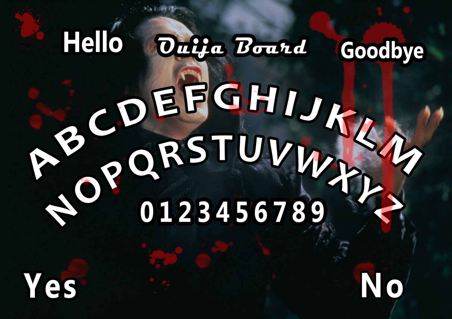 Limited Edition Dracula A4 Laminated Ouija Board / Poster | Ghost Hunting | EVP | Seances.