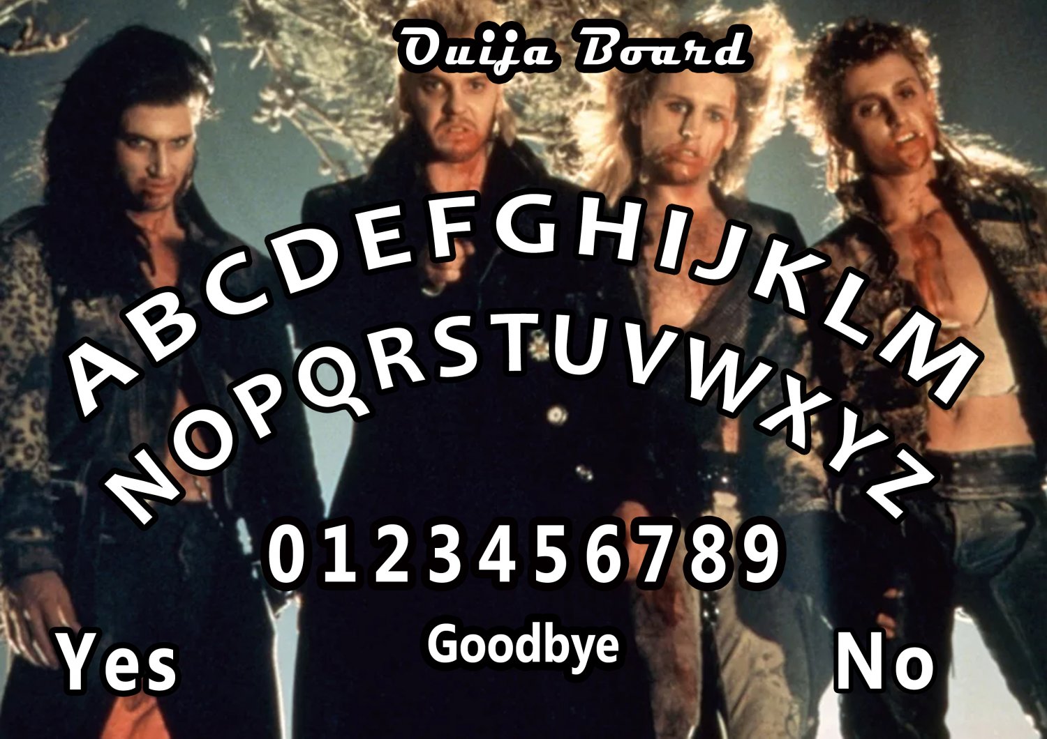 The Lost Boys A4 Laminated Ouija Board / Poster | Ghost Hunting | EVP | Seances. No.1