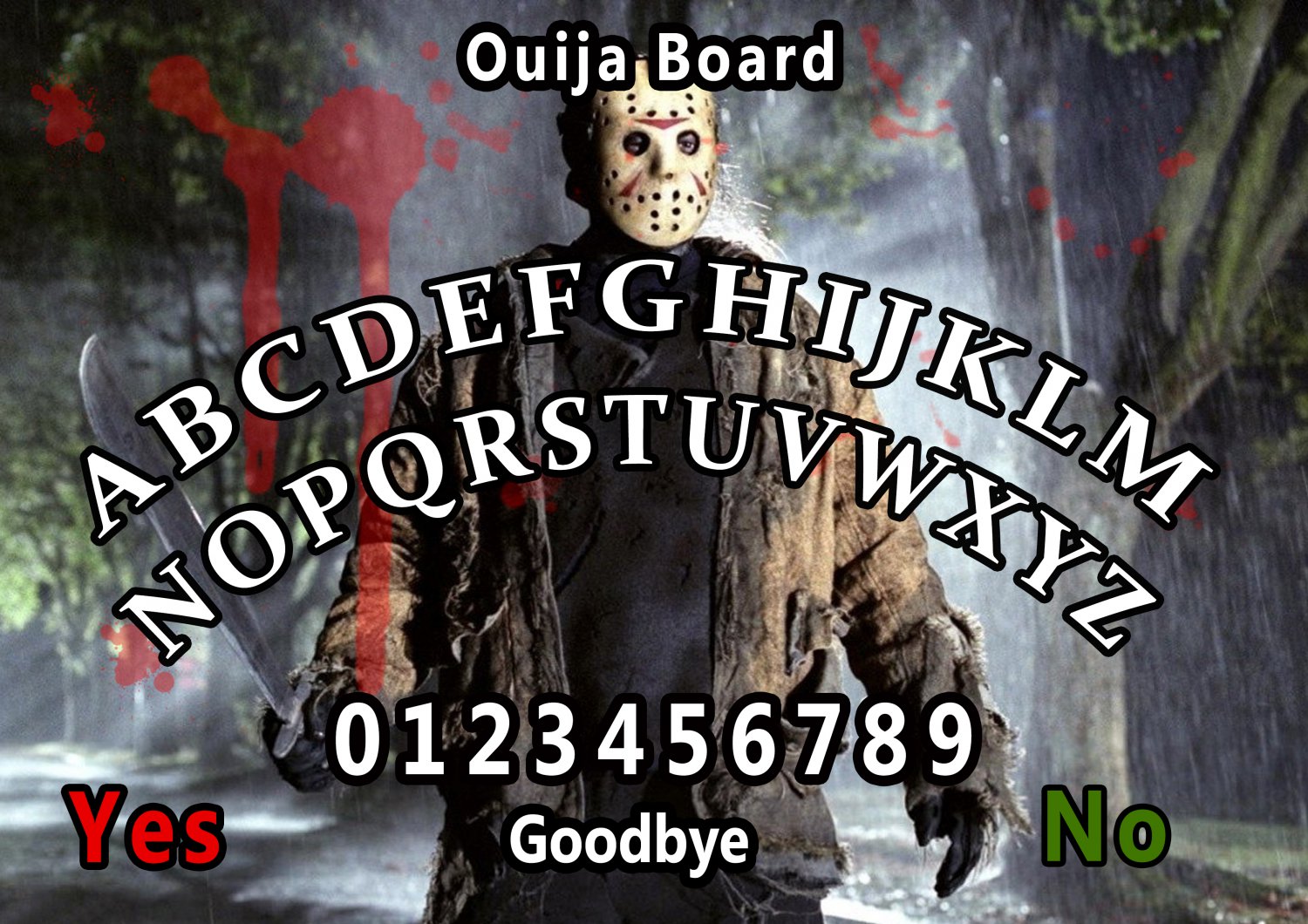 Friday The 13th A4 Laminated Ouija Board / Poster | Ghost Hunting | EVP | Seances. Free UK shipping