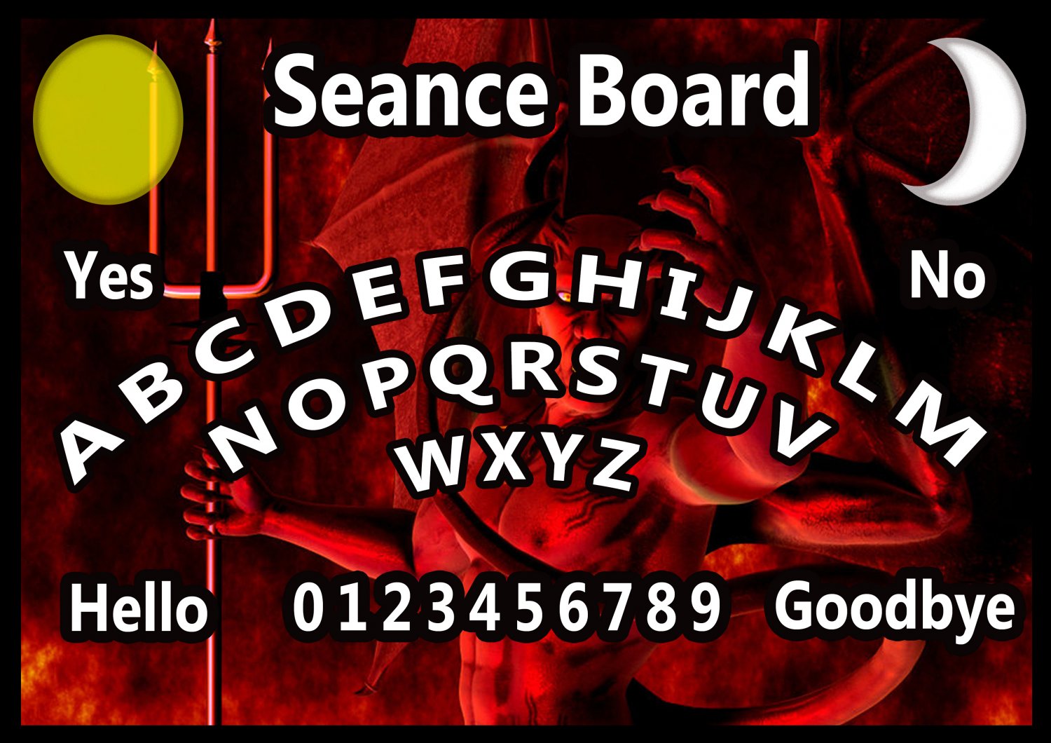 The Devil A4 Laminated Ouija Board / Poster print | Ghost Hunting | EVP | Seances. Free UK shipping