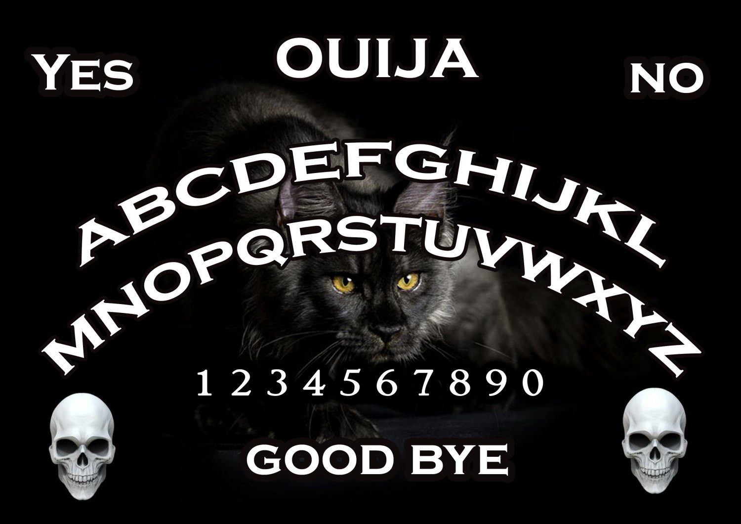 Black Panther A4 Laminated Ouija Board / Poster print | Ghost Hunting | EVP | Seances