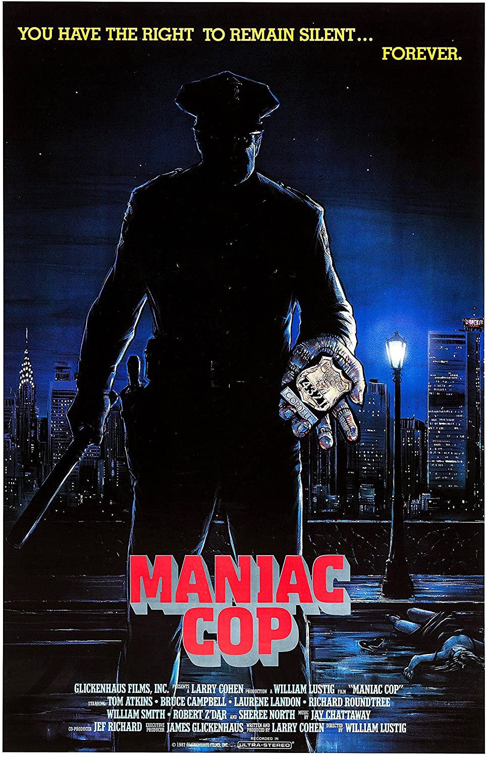 Maniac Cop One Page A4 Glossy Movie Poster Print Wall Art (FREE UK Shipping)