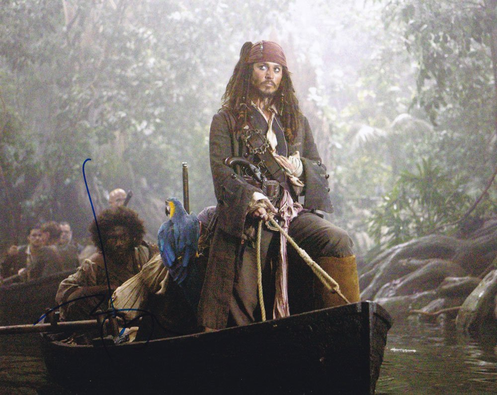 Johnny Depp Pirates of The Caribbean 8 x 10 Autographed Photo (Reprint 683 Great Gift Idea!)