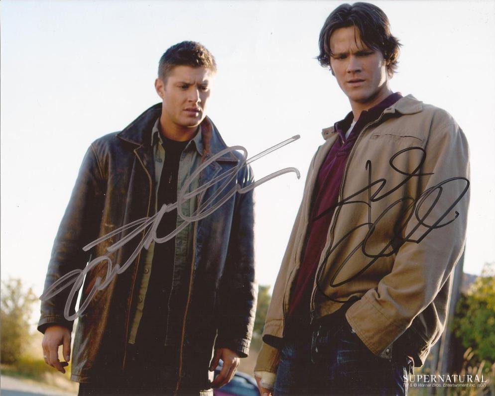 Jared Padelecki & Jensen Ackles Signed & Mounted 8 x 10 Autographed Photo Autographed Photo