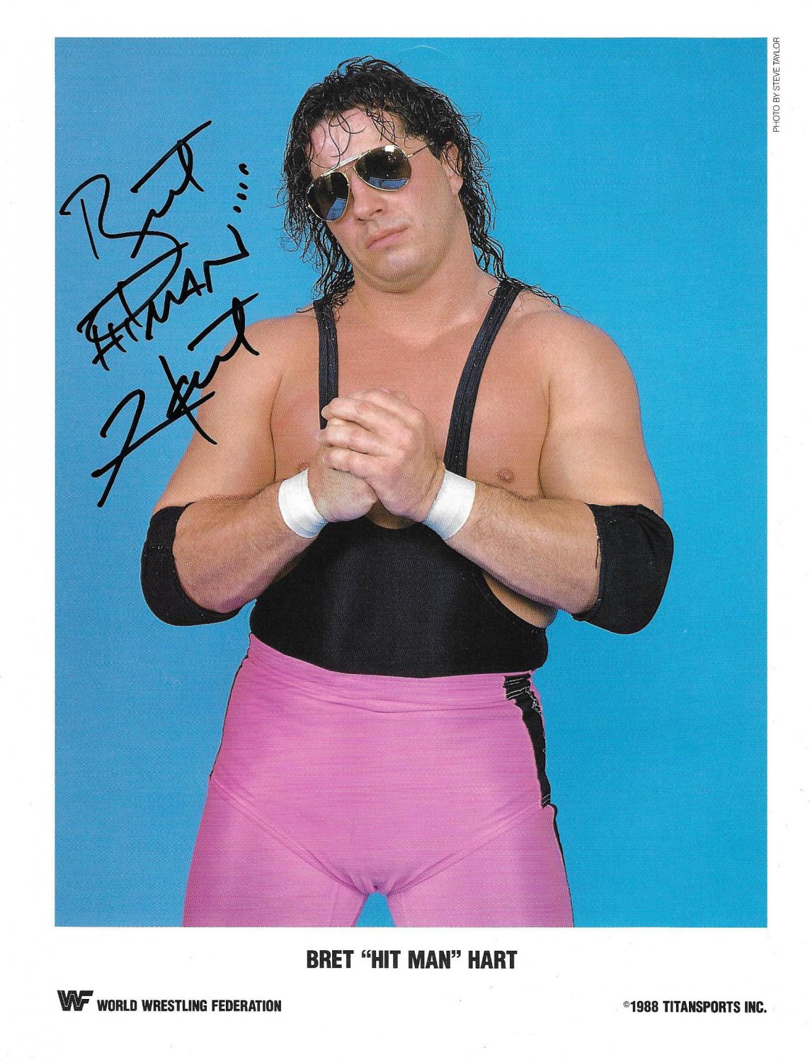WWF / WWE Bret "Hitman" Hart 8 x 10 Autographed / Signed Photo (Reprint)