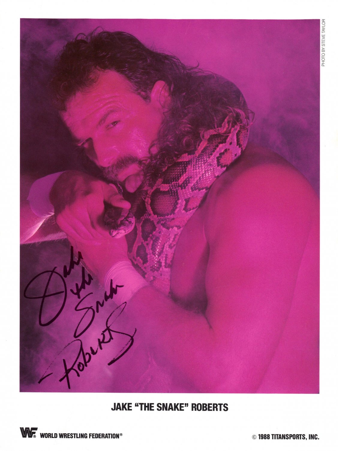 WWF / WWE Jake The Snake Roberts 8 x 10 Autographed / Signed Photo (Reprint)
