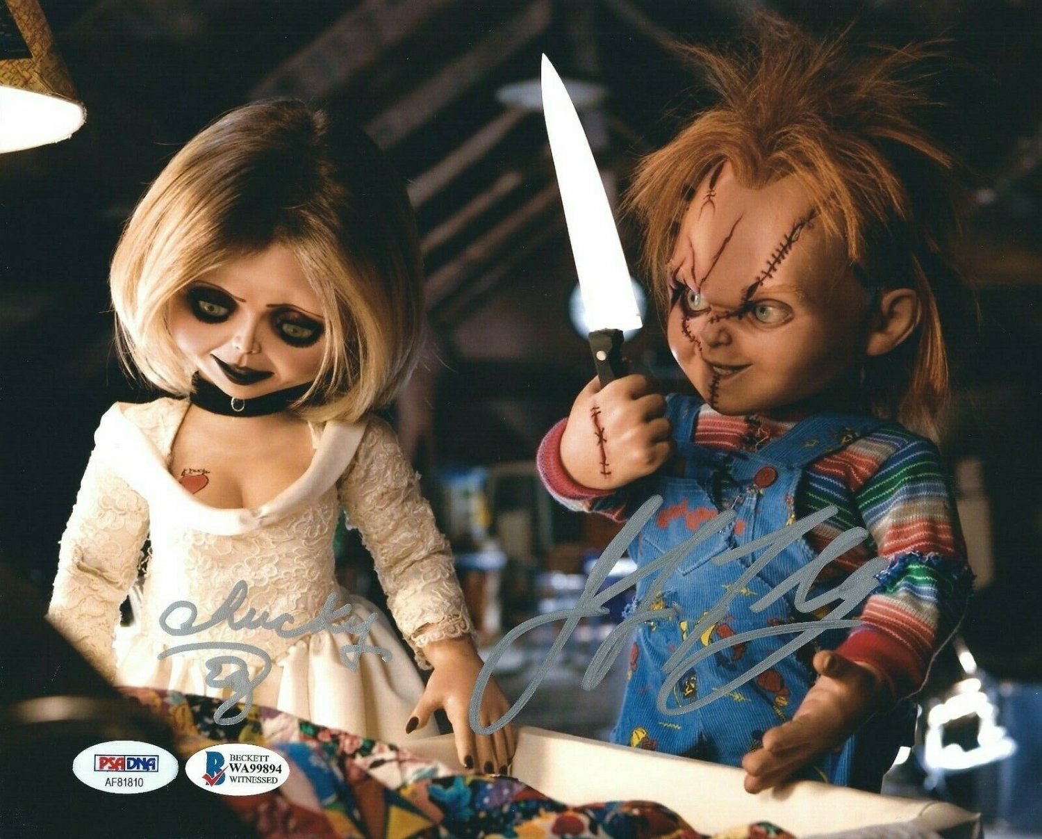The Bride of Chucky Jennifer Tilly & Ed Gale Signed & Mounted 8 X 10" Photo (Reprint 2289)