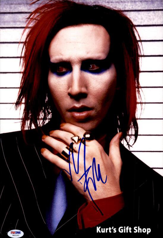 Marilyn Manson Signed & Mounted 8 X 10" Glossy Autographed Photo (Great Gift Ideal Reprint)
